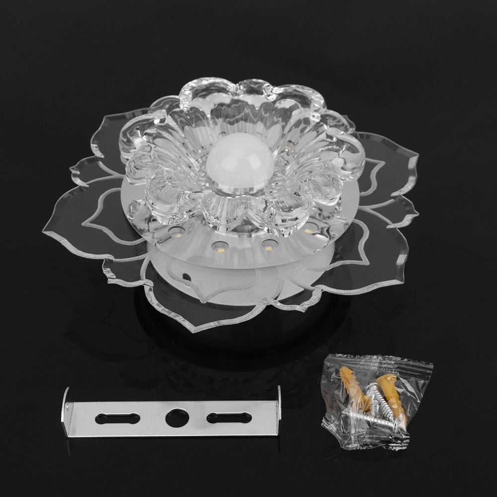 Modern LED aisle lights flower-shaped crystal spotlights downlights embedded ceiling creative corridor living room bedroom