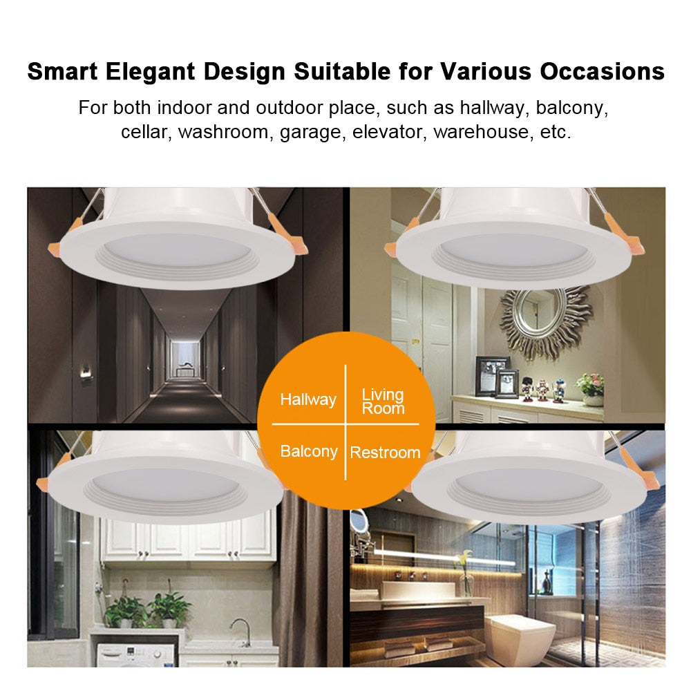3-inch 7W LED Downlight Round Recessed Lamp 85V-265V Led Bulb Bedroom Kitchen Indoor LED Spot LED Motion Sensor Downlight