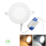 Ultra Thin LED Panel Downlight 3W 6W 9W 12W 15W 18W Round/ Square LED Ceiling Recessed Light AC85-265V LED Panel dimmable lamps