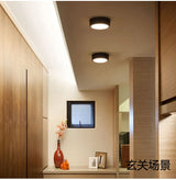 LED Panel Light 1pcs black 6W 9w 12W 18W 24w Surface Mounted LED Ceiling Lights AC85-265V Round Square LED Downlight