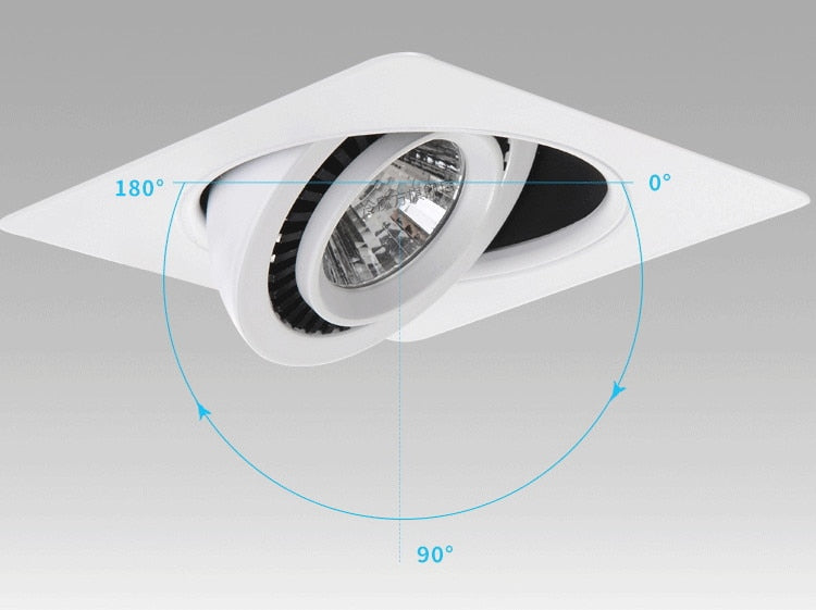 Square Dimmable Downlights 7W 9W 12W 14W 18W 24W LED Ceiling lamp recessed COB Ceiling Spot lights ac85-265V LED Indoor Lighting