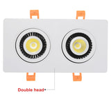 Square Dimmable Downlights 7W 9W 12W 14W 18W 24W LED Ceiling lamp recessed COB Ceiling Spot lights ac85-265V LED Indoor Lighting