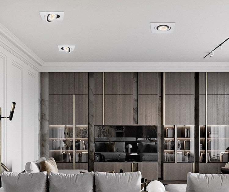 Square Dimmable Downlights 7W 9W 12W 14W 18W 24W LED Ceiling lamp recessed COB Ceiling Spot lights ac85-265V LED Indoor Lighting