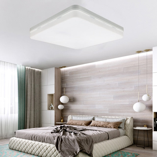 LED AC 85-265V Ultra-thin Square LED Panel Light 18W 24W 36W Downlight Cold White LED Surface Ceiling Lamp For Kitchen Lighting