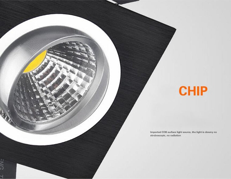 Dimmable Recessed LED Downlights 7W 9W 12W 15W COB LED Ceiling Spot Lights AC110-240V LED Ceiling Lamps Indoor Lighting