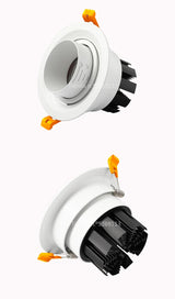 Beam Angle Adjustable 15/45/60 Degrees Recessed LED Downlight 5W 7W 10W 12W Dimmable LED Ceiling Spot Light AC90-265V 3000K