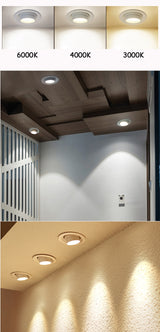 Beam Angle Adjustable 15/45/60 Degrees Recessed LED Downlight 5W 7W 10W 12W Dimmable LED Ceiling Spot Light AC90-265V 3000K