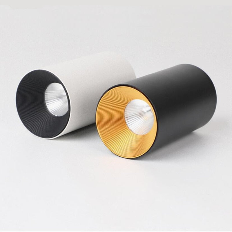 Cylindrical Anti Glare Dimmable LED Downlights 9W 12W 15W COB LED Ceiling Spot Lights AC85-265V LED Ceiling Lamp Indoor Lighting