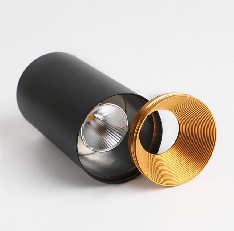 Cylindrical Anti Glare Dimmable LED Downlights 9W 12W 15W COB LED Ceiling Spot Lights AC85-265V LED Ceiling Lamp Indoor Lighting