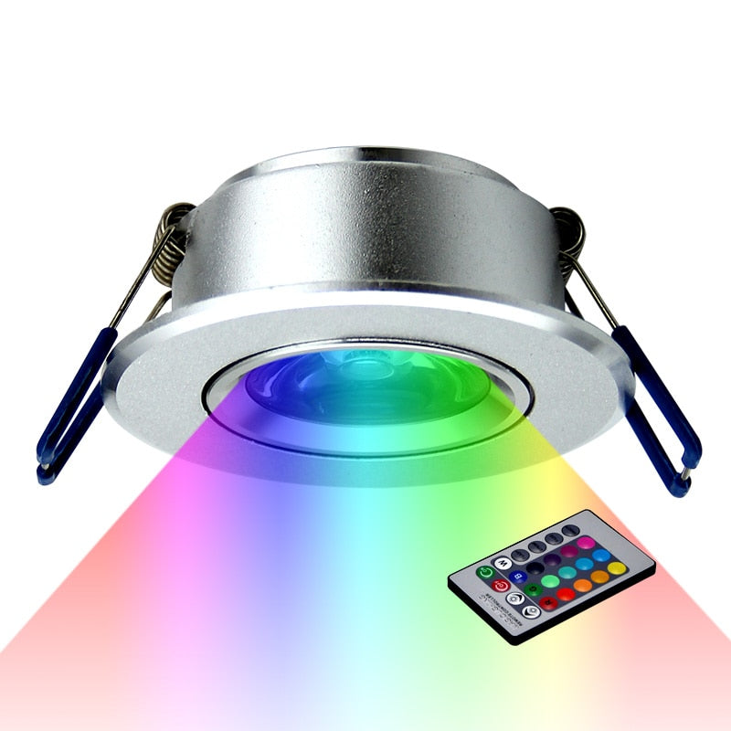 RGB With Remote Recessed Ceiling Lamp Downlight Colorful Lights Color Changing Dimmable Controller  + IR Remote Control