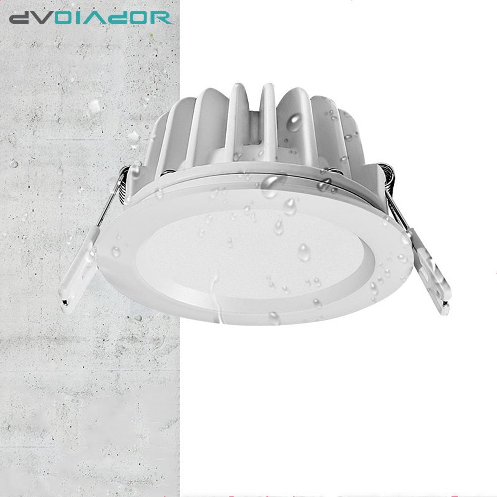 DVOLADOR Waterproof LED Downlight IP65 LED Downlight Spot Light 15W/12W/9W/7W/5W Super Bright AC220V/110V Recessed Ceiling Lamp