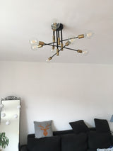 Modern Nordic E27 Black LED Ceiling Chandelier Edison Bulbs Indoor Light Fixtures For Bedroom Living Room Lamp