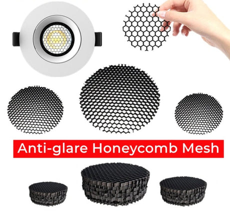 Aluminum Anti-glare Honeycomb Mesh Cover Black Downlight Track Lamp Grill Filter Light Shade Hood Spot Lighting Fitting Fixtures