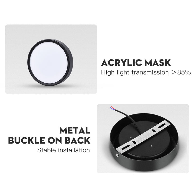 Mini Small LED Ceiling Lamp 220V Led Ceiling Lights 5/10/15/25W Spot Led Lighting Fixture Panel Light for Living Room Bedroom