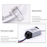 LED Panel Light 3W 4W 6W 9W 15W 18W 24W Square Circular Downlight Recessed Bathroom Ceiling Lamp AC85-265V Warm/Cold White