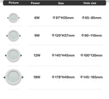 Ultra-thin Portable Downlight Without Driver 12W 18W Recessed LED Spotlight Simple Installation Ceiling Lamp Foyer Lighting