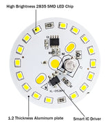 Ultra-thin Portable Downlight Without Driver 12W 18W Recessed LED Spotlight Simple Installation Ceiling Lamp Foyer Lighting
