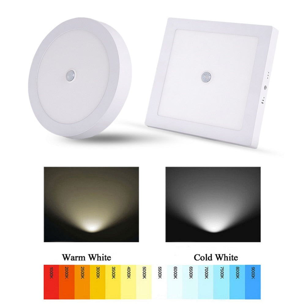 LED Panel 6/12/18/24W AC180-265V Ultra-thin IR Motion Sensor Modern Led Ceiling Lights Surface Mounted down light for home