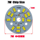 LED 10PCS 5730 SMD PCB Lamp Bead Plate Downlight Bulb Light Source Board Lamp Chip Transformation 7W Wattage 40MM Accessories