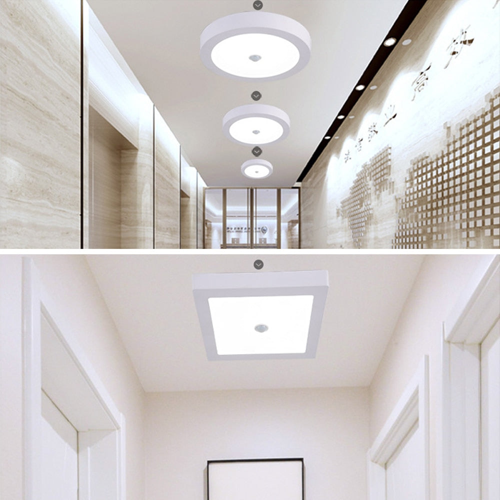 LED Panel 6/12/18/24W AC180-265V Ultra-thin IR Motion Sensor Modern Led Ceiling Lights Surface Mounted down light for home