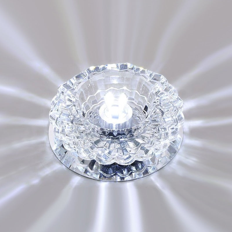 LED Downlights crystal lamp Downlight SMD Ceiling Spot Light With LED Driver 3W/5W AC110V 220V indoor Decoration