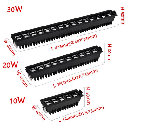 Recessed Square COB Dimmable LED Downlights 2W/4W/6W/10W/20W/30W LED Ceiling Spot Lights AC85V~265V Lights Indoor Lighting