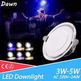 New Downlight 3W 5W ceiling led downlight AC220V six color recessed led downlight Kitchen living room Indoor recessed light spot
