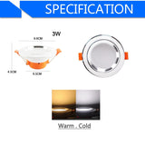 New Downlight 3W 5W ceiling led downlight AC220V six color recessed led downlight Kitchen living room Indoor recessed light spot