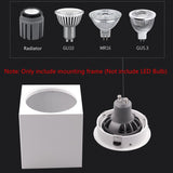 High Quality Surface Mounted Ceiling Lamps Rotating Commercial Lighting Adjustable Frame MR16 GU10 Bulb Fixture Downlight Holder