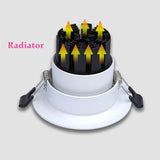 Dimbare Led Ingebed Zoom 15-60 Graden Cob Downlighters 8W 12W 15W 18W 21W 24W Plafondlamp Spot lichten AC110-220V Indoor Verlichti