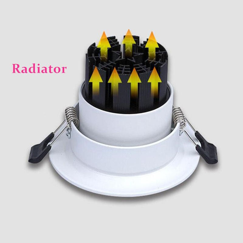 Dimbare Led Ingebed Zoom 15-60 Graden Cob Downlighters 8W 12W 15W 18W 21W 24W Plafondlamp Spot lichten AC110-220V Indoor Verlichti