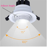 Dimbare Led Ingebed Zoom 15-60 Graden Cob Downlighters 8W 12W 15W 18W 21W 24W Plafondlamp Spot lichten AC110-220V Indoor Verlichti