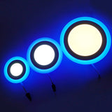 New LED Panel Downlight 6W 9W 16W 24W 3 Model LED Lamp Panel Light Double Color LED Ceiling Recessed Lights Indoor Lighting Bulb