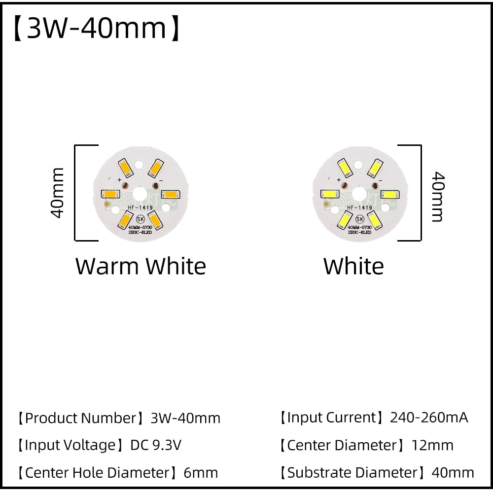 LED Chips SMD5730 Constant Current 5pcs/Lot 3W 5W 7W 9W 240mA 260mA Input Light Bead With Cold White/Warm DIY Downlight
