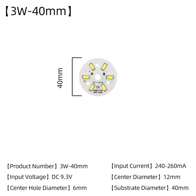 LED Chips SMD5730 Constant Current 5pcs/Lot 3W 5W 7W 9W 240mA 260mA Input Light Bead With Cold White/Warm DIY Downlight