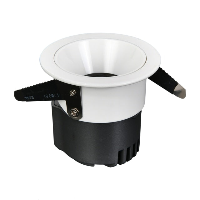 DBF Anti-Glare Ceiling Spot Light 7W 12W 15W 18W Black/White/Gold/Silver Reflector Hotel Wall Washer Dimmable Embedded Downlight