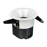 DBF Anti-Glare Ceiling Spot Light 7W 12W 15W 18W Black/White/Gold/Silver Reflector Hotel Wall Washer Dimmable Embedded Downlight