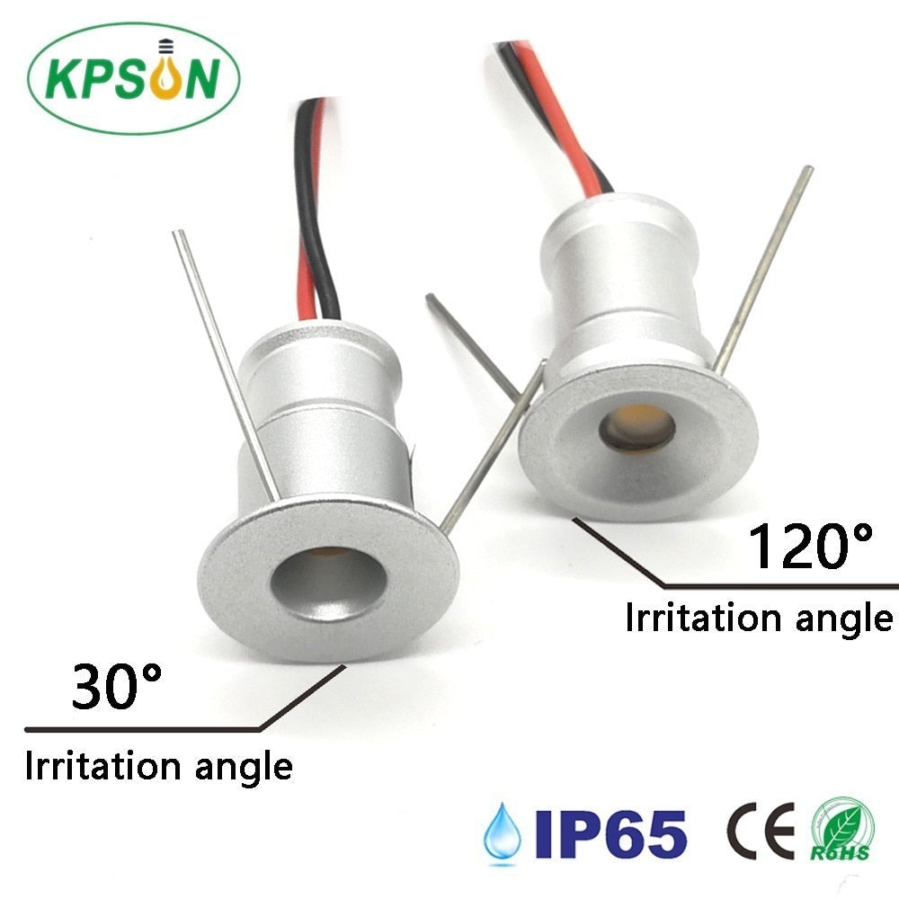 LED Mini 1W Downlight Ceiling 15mm Cutout Recessed Bedroom Kitchen Spot Light DC12V Spot Lighting 30D/120D Wine Cabinet Lamp CE