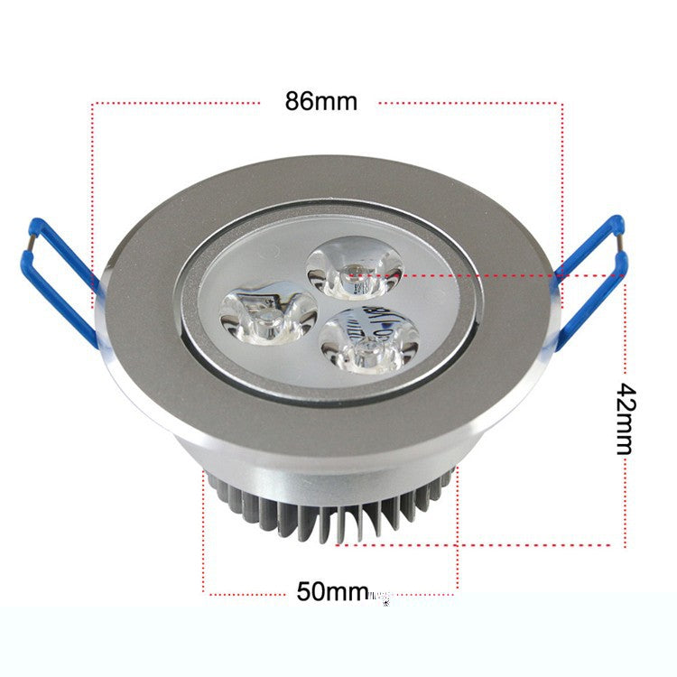 Ceiling downlight Epistar LED round ceiling lamp Recessed Spot light 1pcs/lot 3W AC85-265V for home illumination