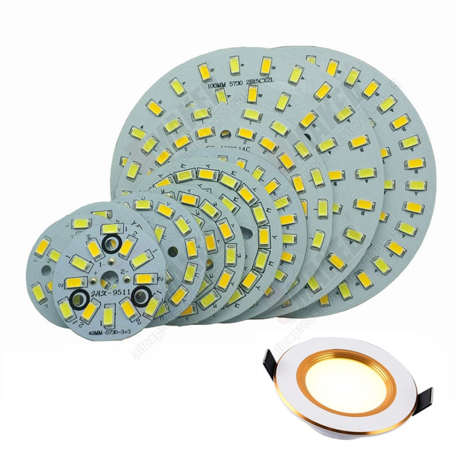 LED bulb dimming PCB board, Mix color aluminum plate base, Switch dimming board for downlight 9W 63mm 3W 5W 7W 9W available