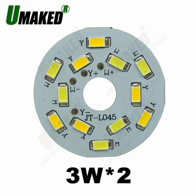 LED bulb dimming PCB board, Mix color aluminum plate base, Switch dimming board for downlight 9W 63mm 3W 5W 7W 9W available