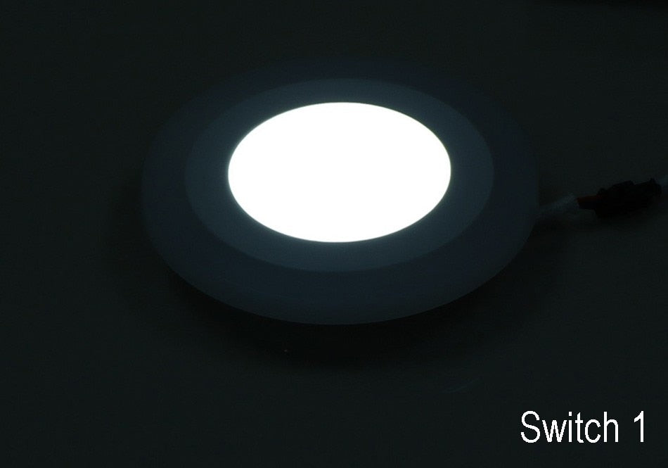 Ultra Thin LED Ceiling Panel Light 6W 9W 16W 24W LED Downlight Round Square Two Color Panel Light Recessed Indoor Spot Light