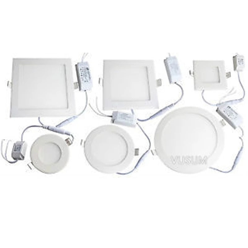 Embedded Round /square Colorful LED RGB Panel Downlight 6W 9W 16W 24W RGB Panel Light AC85-265V LED panel Global lighting