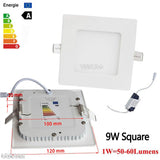 Embedded Round /square Colorful LED RGB Panel Downlight 6W 9W 16W 24W RGB Panel Light AC85-265V LED panel Global lighting