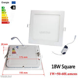 Embedded Round /square Colorful LED RGB Panel Downlight 6W 9W 16W 24W RGB Panel Light AC85-265V LED panel Global lighting