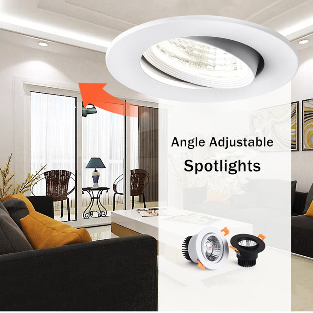 Dimmable AC110V-220V 5W 9W 12W 18W Ceiling downlight COB Spot light LED Recessed Ceiling lamp Spot light For home illumination