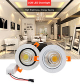 Dimmable AC110V-220V 5W 9W 12W 18W Ceiling downlight COB Spot light LED Recessed Ceiling lamp Spot light For home illumination