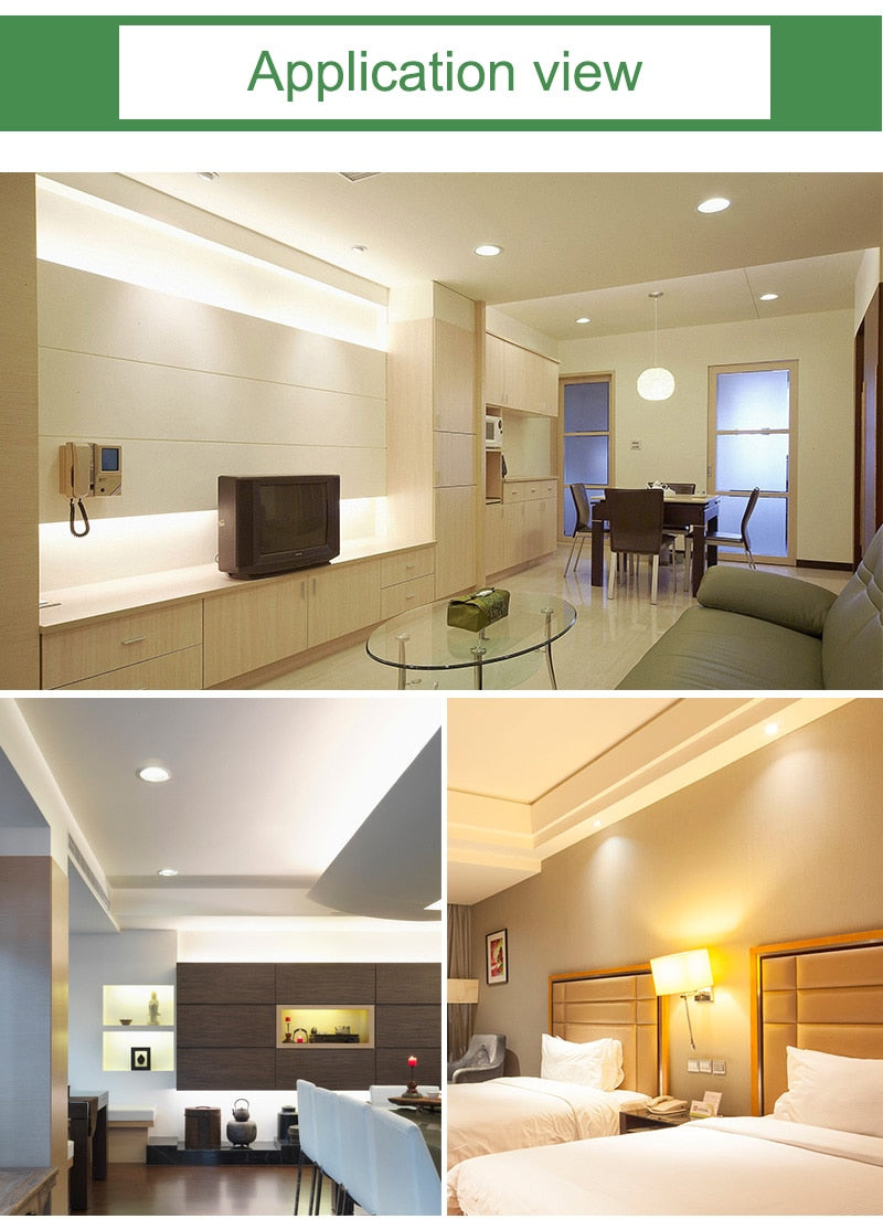 Kaguyahime 1pc/4pcs 3W-18W LED Downlight 220V Silver White Ultra Thin Recessed LED Spot Lighting For Kitchen Ceiling Indoor 15W