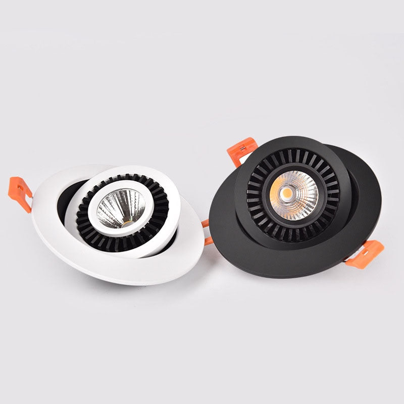 Rotatable Angle LED Recessed Downlight 5W 7W 10W 15W 18W LED Ceiling Spot Light AC 110V 220V Black/White Housing Light
