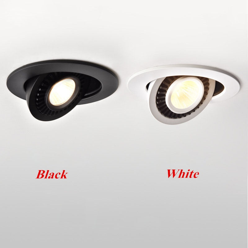 Rotatable Angle LED Recessed Downlight 5W 7W 10W 15W 18W LED Ceiling Spot Light AC 110V 220V Black/White Housing Light